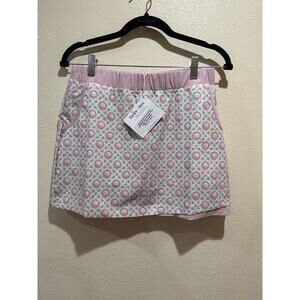 Turtles & Tees Girls Golf Skort Pink Green size xl 14/16 NEW